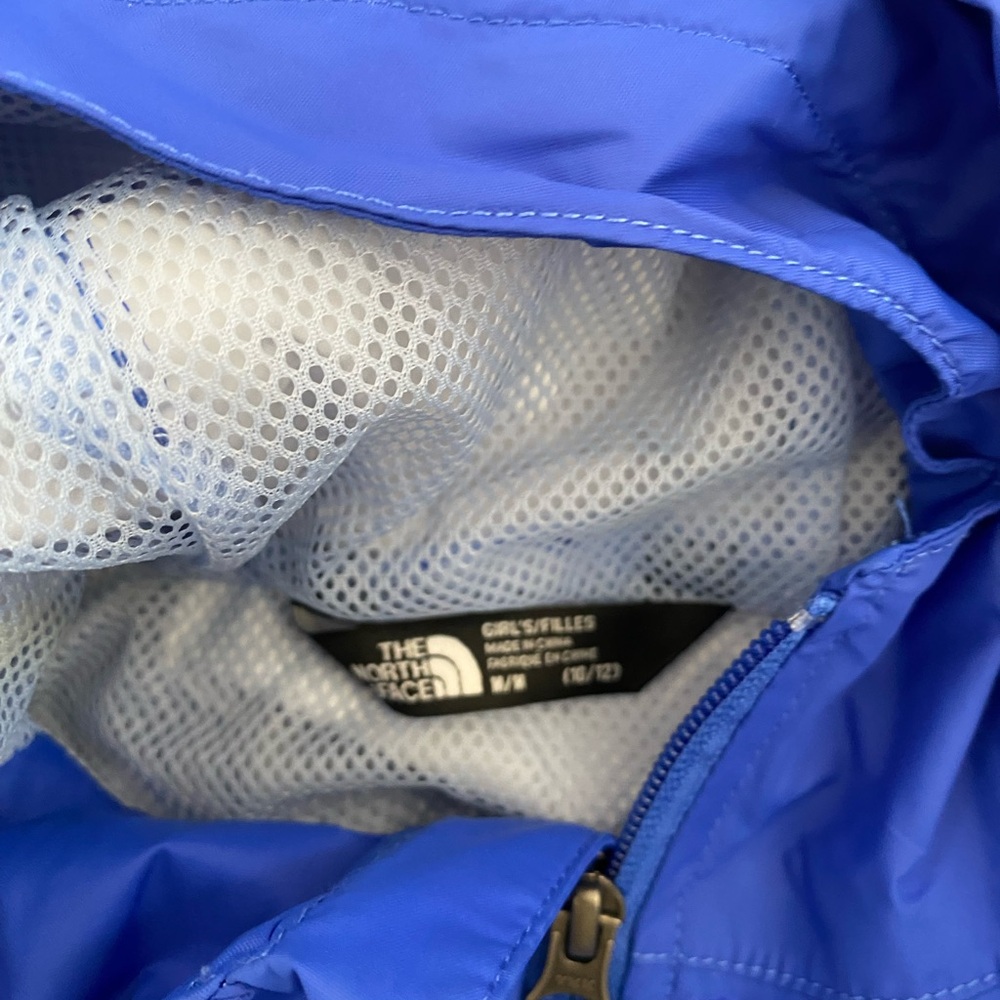 The North Face Girls Blue Hooded Rain Jacket - Picture 5 of 5